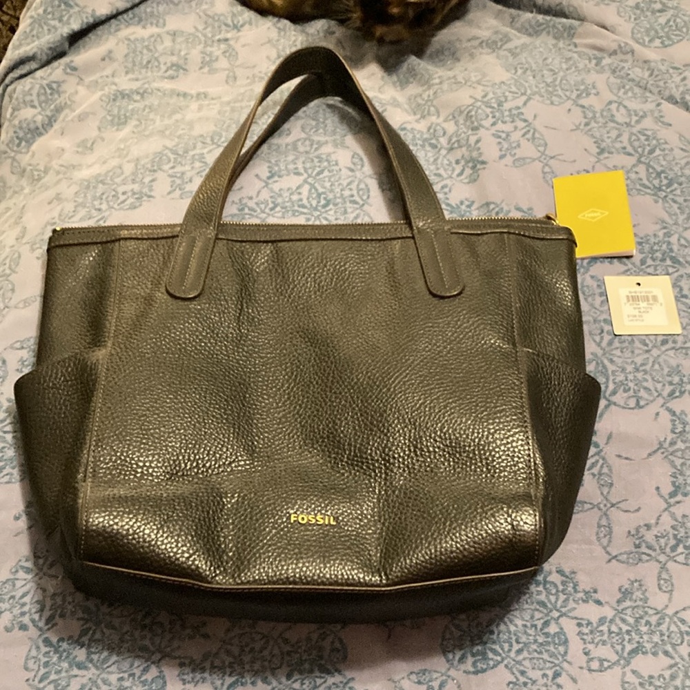 Fossil Pebbled Leather Day Bag